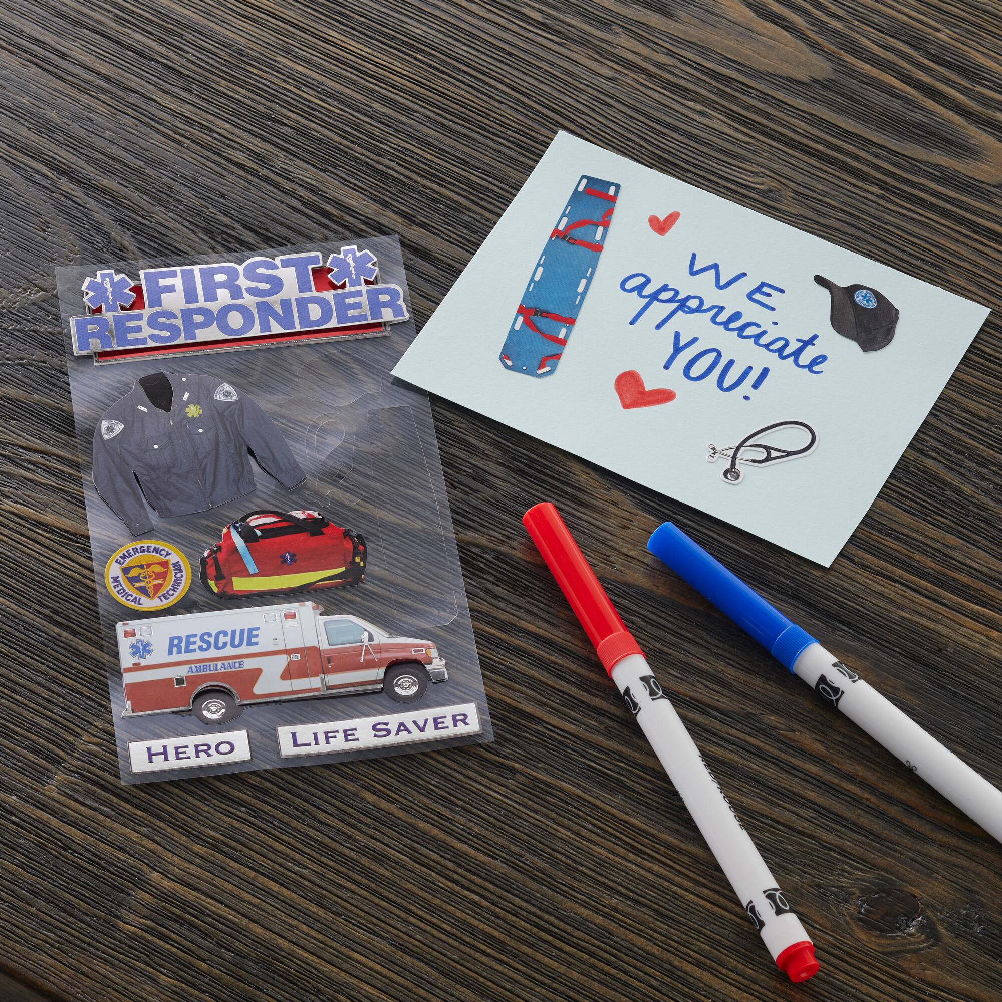 E.M.T. Dimensional Stickers by Recollections™